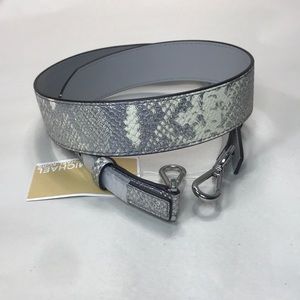 Michael Kors Leather Snakeskin Embossed Strap